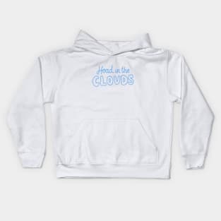 head in the clouds Kids Hoodie